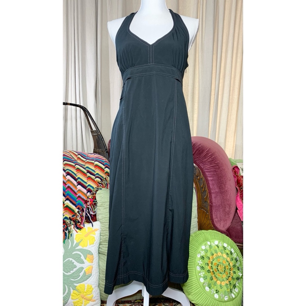 Athleta Halter Dress Black 8 Tall